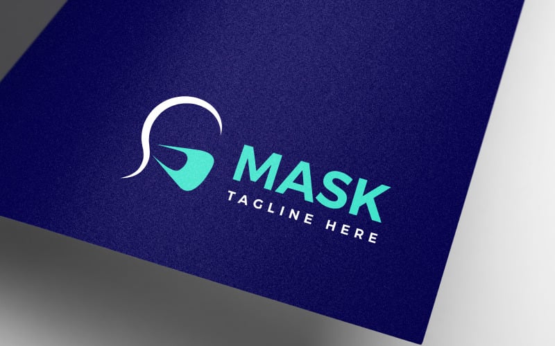 creative abstract facial mask logo design original