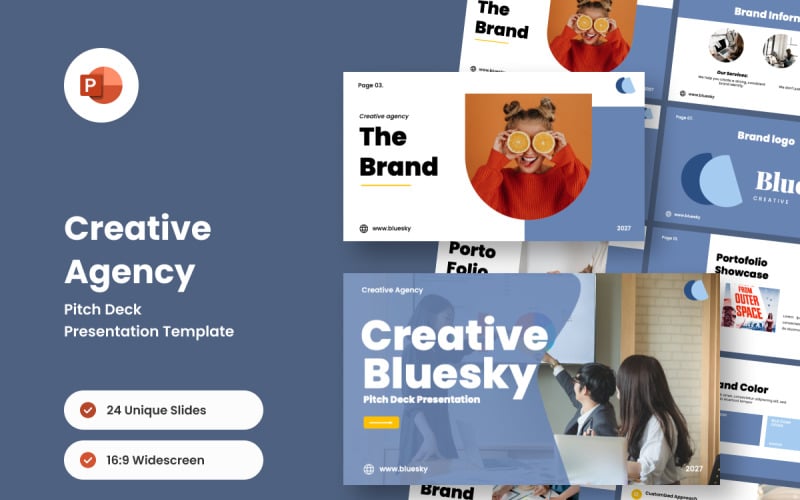 creative agency pitch deck stylish and persuasive powerpoint original