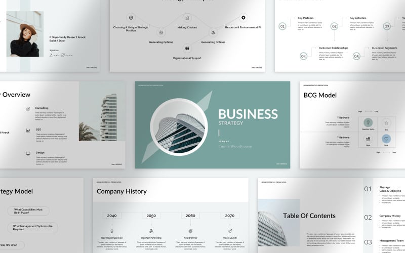 creative amp minimal business strategy presentation template original