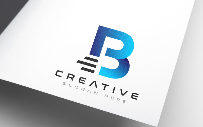 creative brand b letter logo design original