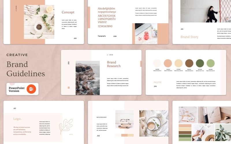 creative brand guideline powerpoint template original