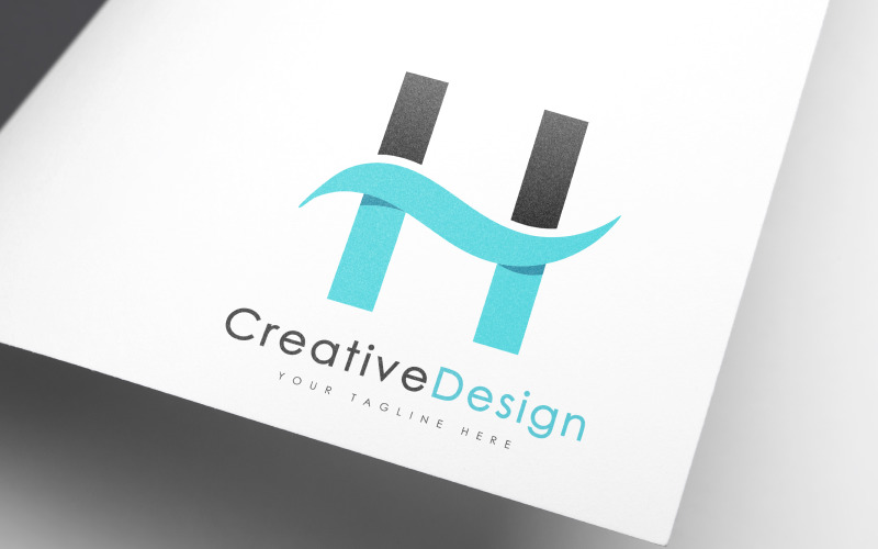 creative brand h letter logo design original