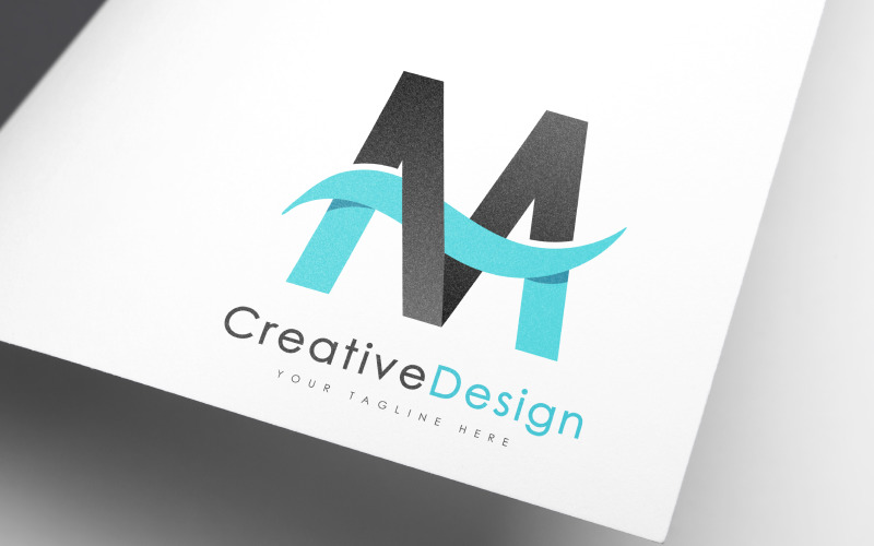 creative brand m letter logo design original