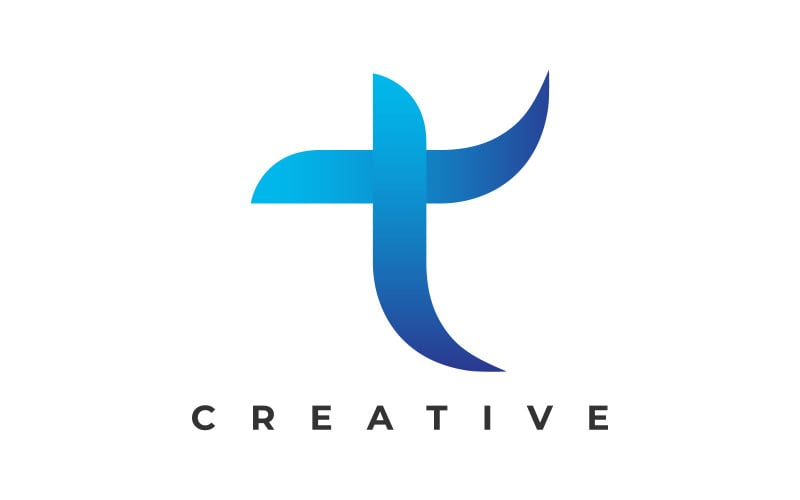 creative brand t letter logo design original