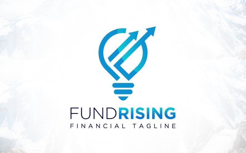 creative bulb fund rising business idea logo design original