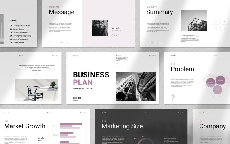 creative business plan presentation layout original