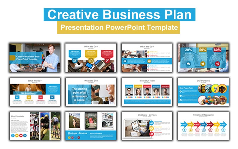 creative business plan presentation powerpoint template original