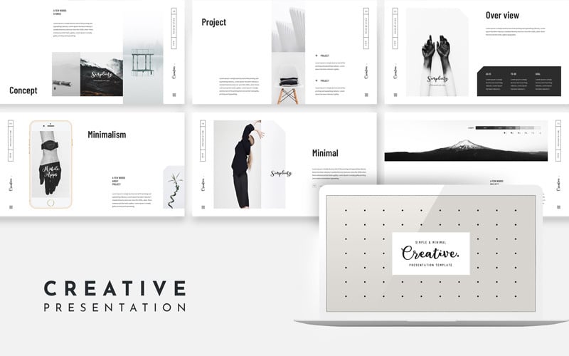 creative canva minimal powerpoint template original