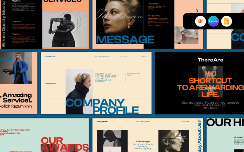 creative company profile presentation template original