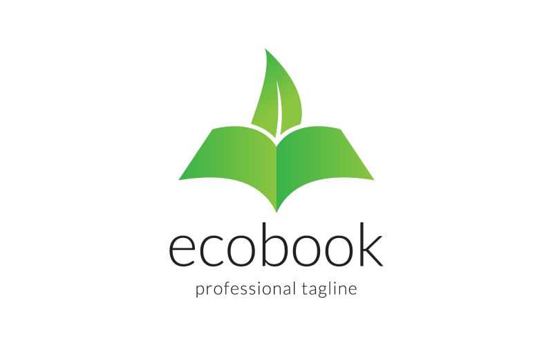 creative eco book education logo design original