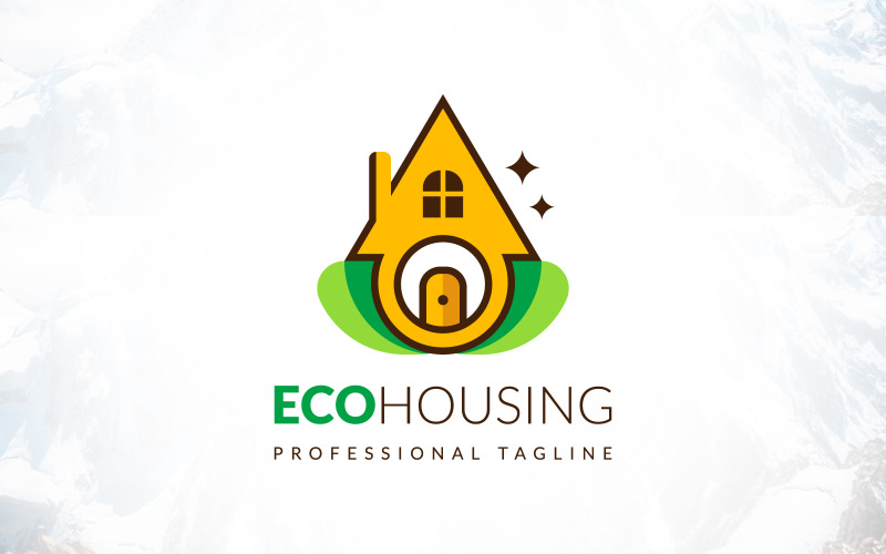 creative eco resort housing landscape gardening logo design original