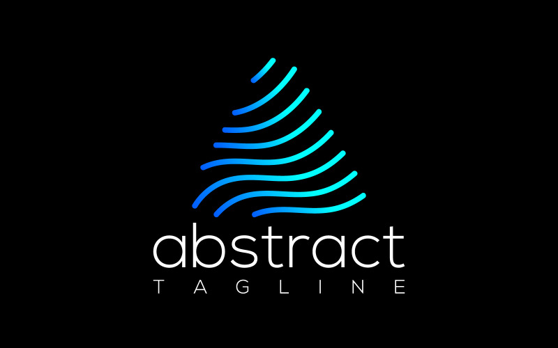 creative elegant abstract letter a technology logo design original