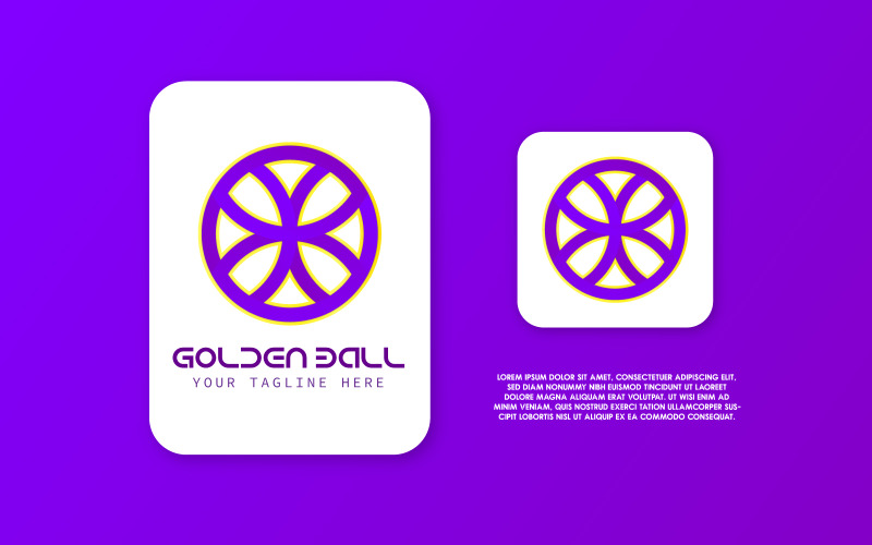 creative golden ball coloring vector logo design templates original