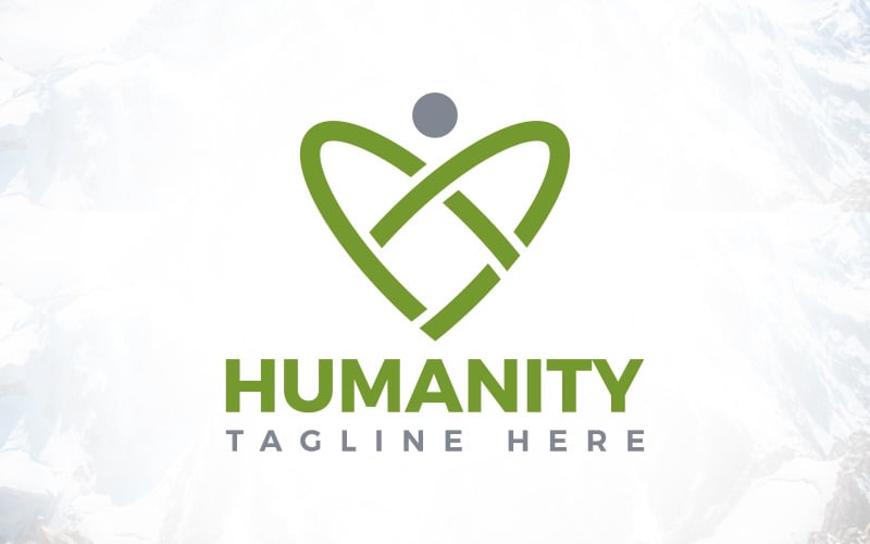 creative heart humanity logo design original