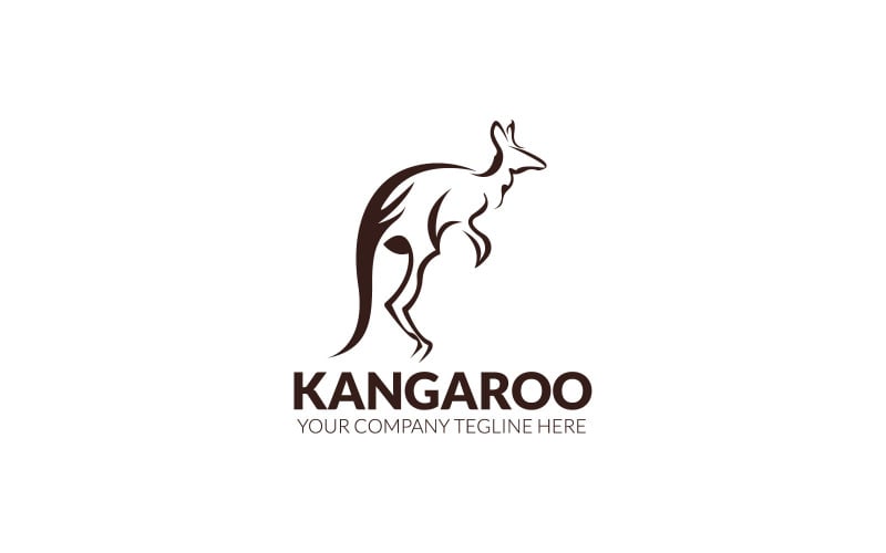 creative kangaroo logo design template original
