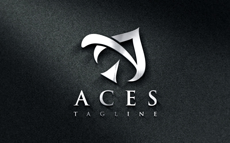 creative letter a aces logo design original