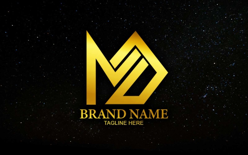 creative letter md logo design brand identity original