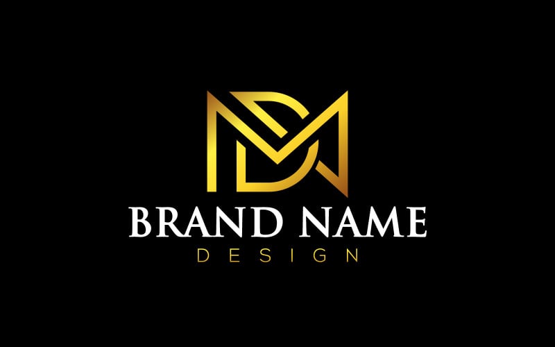 creative letter md logo design original