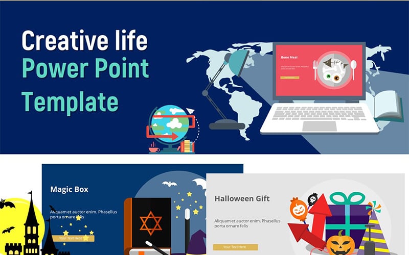 creative life infographic powerpoint template original