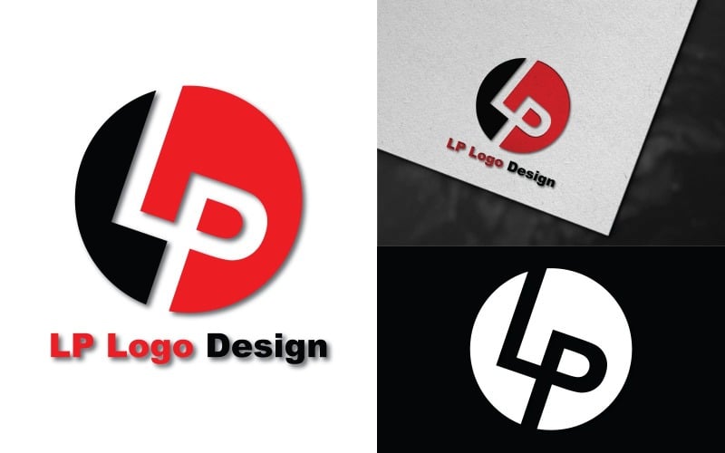 creative lp letter logo template design original