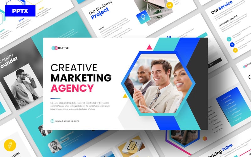 creative marketing agency powerpoint template original
