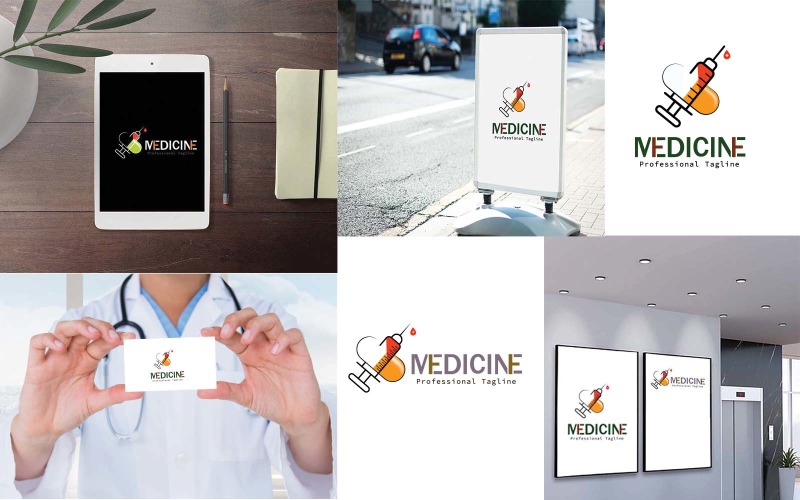creative medicine logo template original