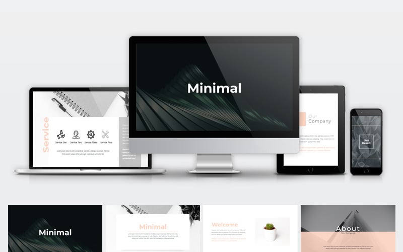 creative minimal presentation powerpoint template original
