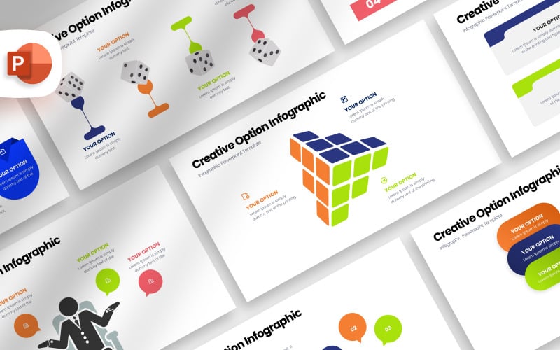 creative option infographic presentation template original