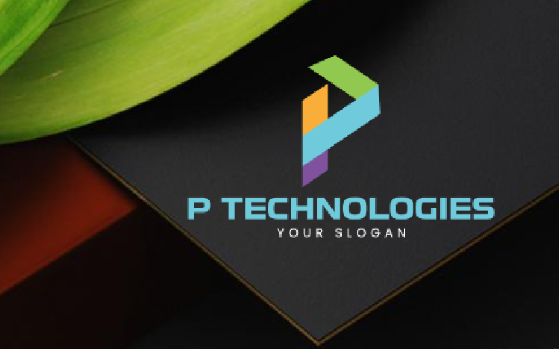 creative p letter logo template original
