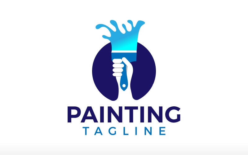 creative paint brush logo design house painting logo painter handyman logo original