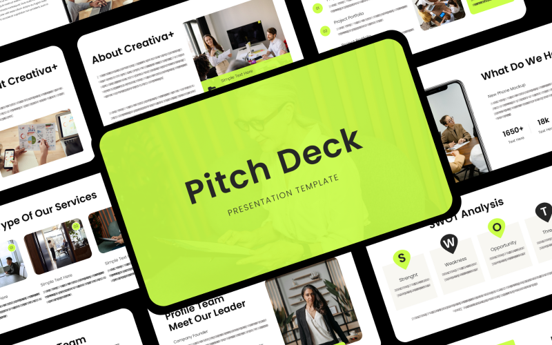 creative pitch deck business presentation template powerpoint original