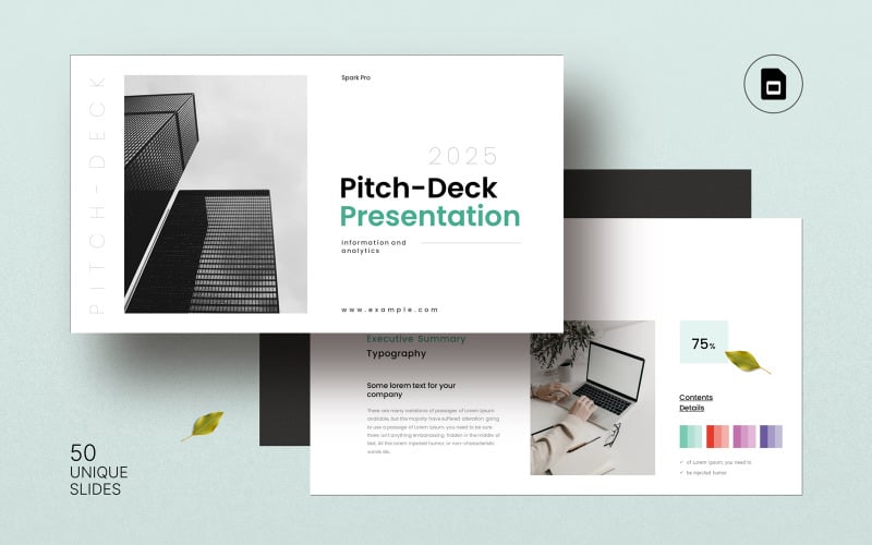creative pitch deck presentation template original