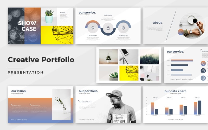 creative portfolio powerpoint template original