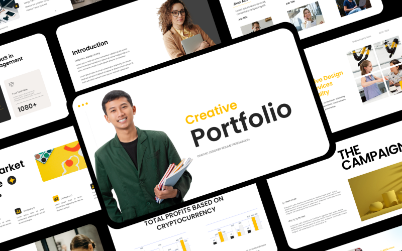 creative portfolio resume presentation powerpoint original