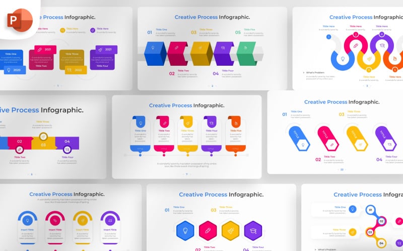 creative process powerpoint infographic template original
