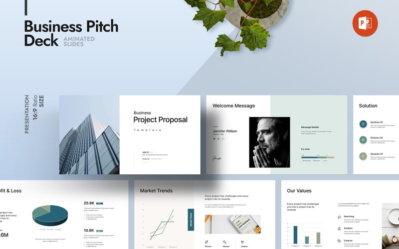 creative project proposal powerpoint template original