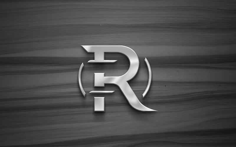 creative r letter logo design with swoosh icon vector original