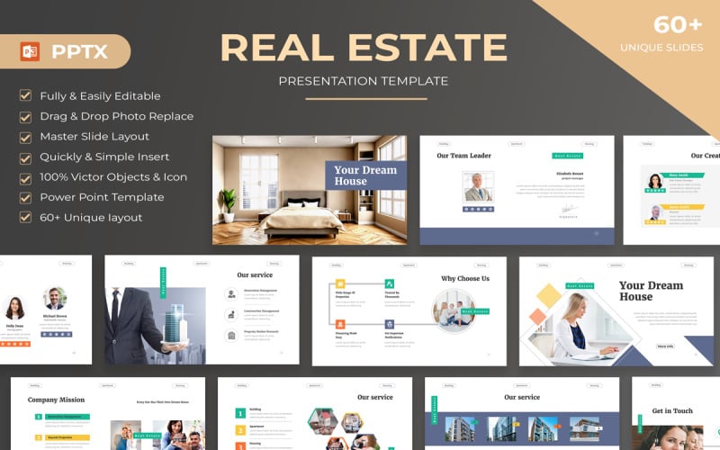creative real estate presentation template layout original