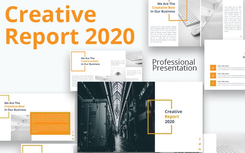 creative report powerpoint template original