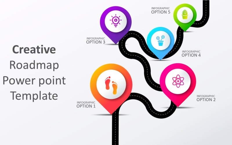 creative roadmap power point template original