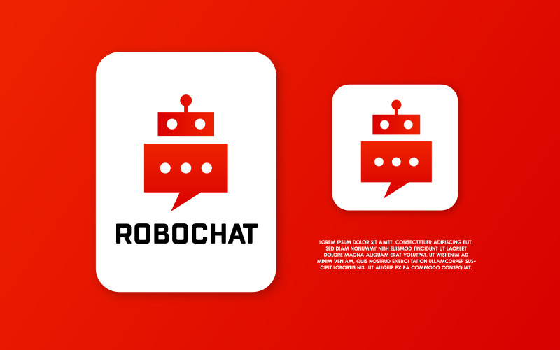 creative robochat coloring vector logo design templates original