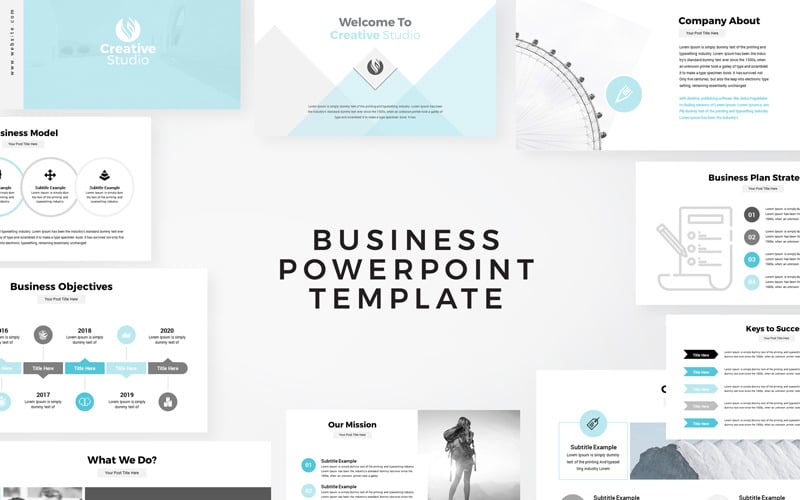 creative studio presentation powerpoint template original