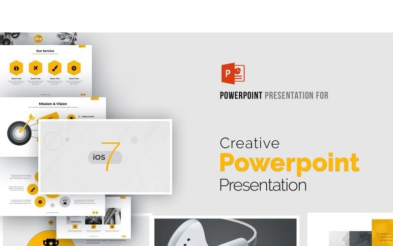 creative yellow presentation powerpoint template original