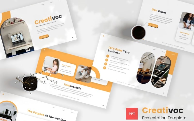 creativoc webinar and ecourse powerpoint template original