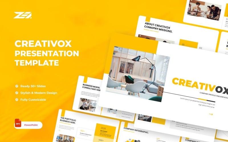 creativox it solutions and business presentation powerpoint template original