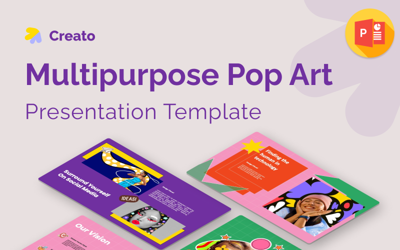 creato multipurpose pop art powerpoint template original
