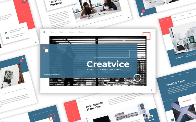 creatvice webinar amp e course powerpoint template original