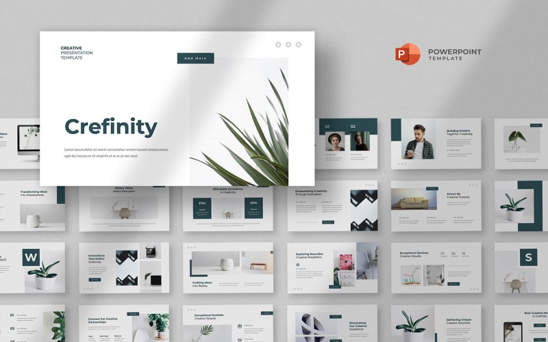 crefinity minimalist creative powerpoint template original