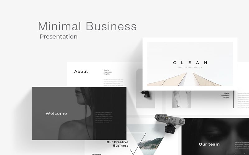 crispy minimal business powerpoint template original