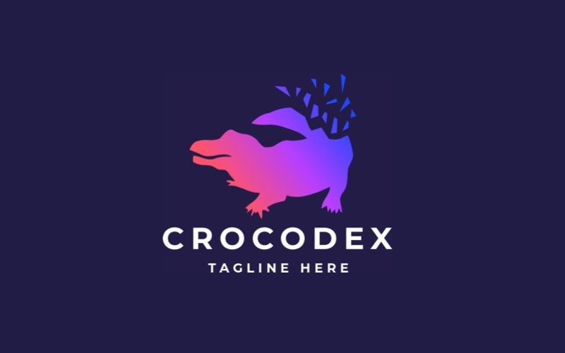 crocodex pixel professional logo template original
